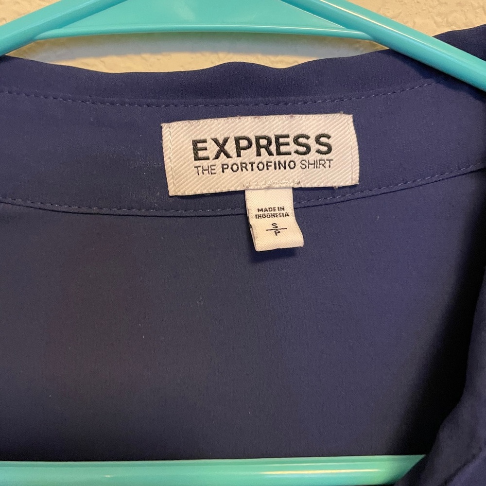 Express navy blue button down - Picture 2 of 3